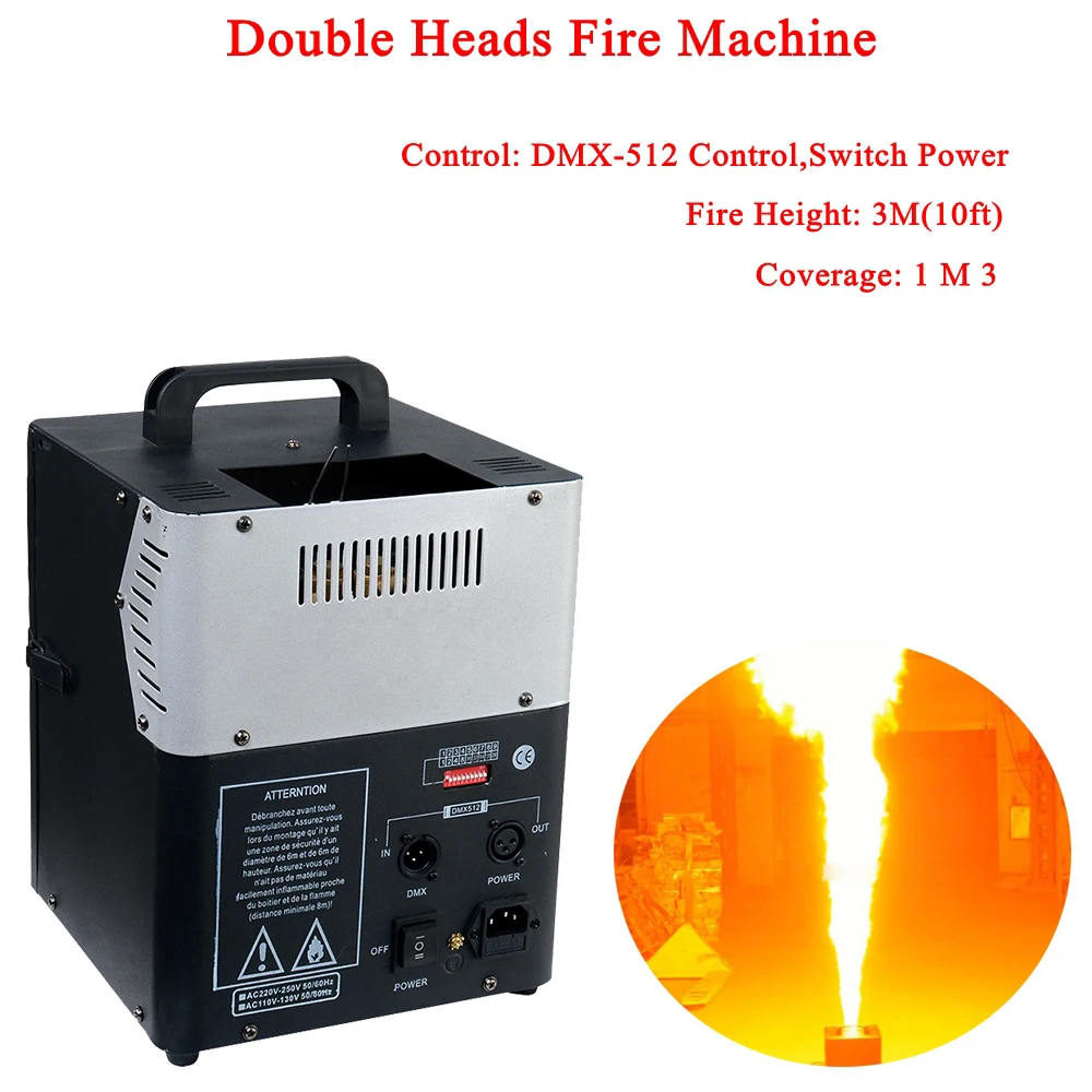 NEW Stage Dj Equipment 200W Stage Light Double Nozzle DMX Disco Fire Machine Stage Disco Party Bar DMX Equipment Free Shipping