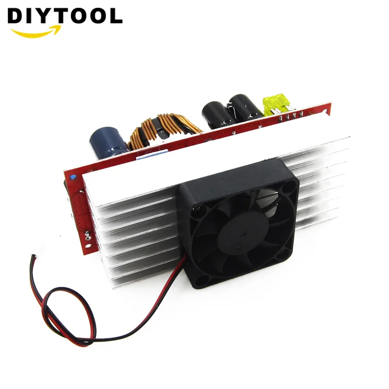 1800 ワット 40A cc cv昇圧コンバータDC-DCステップアップ電源調整可能なモジュールdc 10v-60vに 12v-90v diyキット電動ユニットモジュール