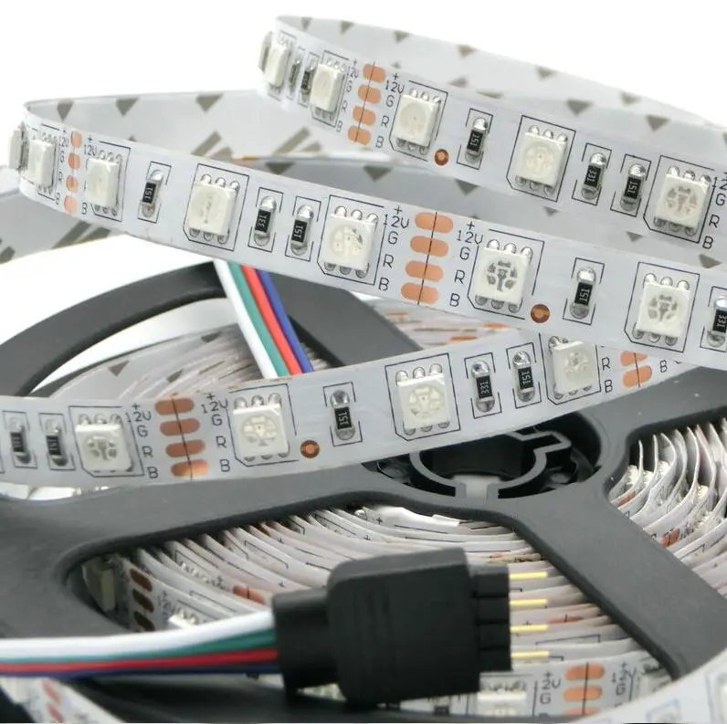 Hot Sale LED strip 5050 12V flexible light 60led/m,10m/lot RGB, White,Warm white, Cold white,Blue,Green,Red,Yellow,Free shipping