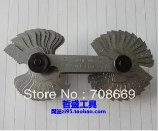 52 Blades Thread Measuring Gage 60 & 55 Degree Metric Whitworth Screw Pitch Gauge For Measure Tool