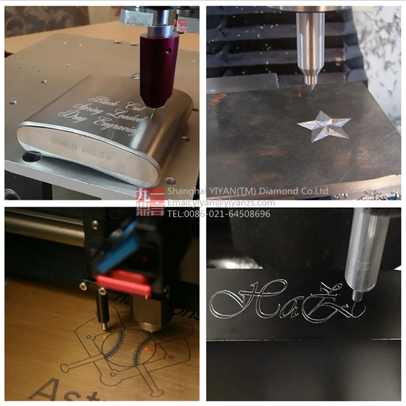 1 unids/lote 8mm envío gratis dremel grabador punto parte diamante grabado bit