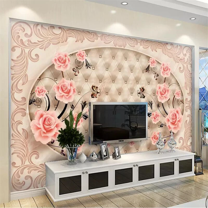 

wellyu Custom Photo Wallpaper murals 3D Tile Parquet Marble Relief TV Living Room Background Wall papel de parede 3d wallpaper