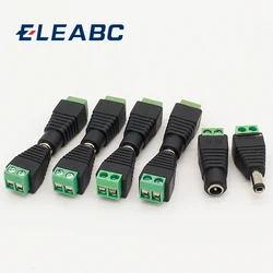 IMC-cámaras CCTV de 2,1mm x 5,5mm, adaptador de enchufe de alimentación DC, macho y hembra, 10 unidades