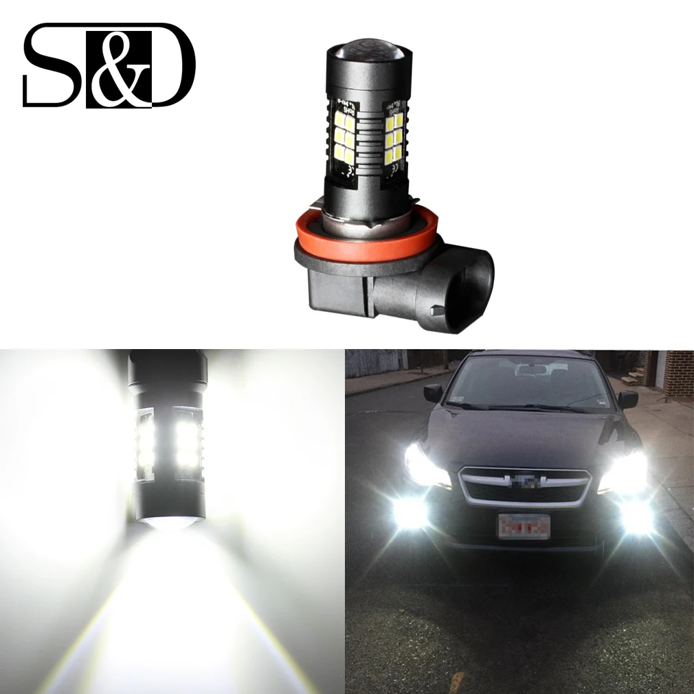 1200Lm H11 LED Car Lights Auto LED Bulbs 3030 White Daytime Running Lights DRL Fog Light 6000K 12V - 24V LEDs Driving Lamp