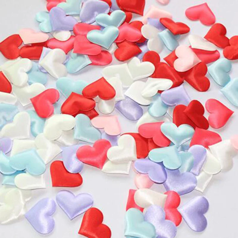 100pcs Heart Confetti Wedding Supplies Marriage Room Decor Hand throwing flowers Petals Table Decoration Love Bed spread 75Z