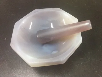 

ID: 80mm High Quality Natural Agate Mortar and Pestle for Lab Grinding