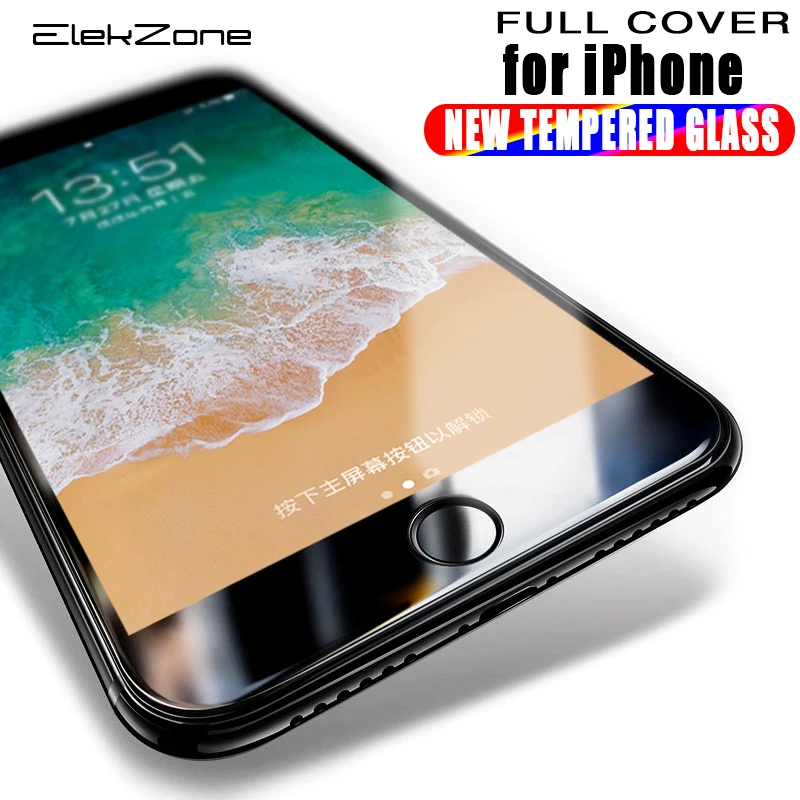 Full Cover Tempered Glass For iPhone 7 8 6 6s Plus X Screen Protector Cover For iPhone 6 6S 8 7 Plus Film Protection Glass