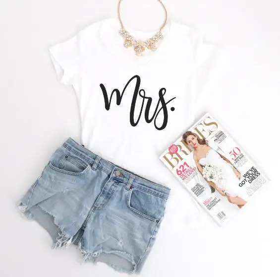 

Free Shipping Summer O-Neck Crewneck MRS Graphic Casual T-Shirt Funny Letter Printed Tees Girl Lady Outfits Hipster Tumblr Shirt