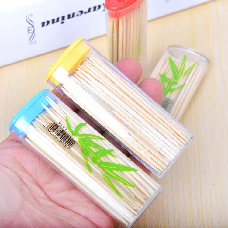 Portable Green Lighter Shape Toothpick Box Natural Fine Bamboo Toothstick Bottle 20 pcs per lot