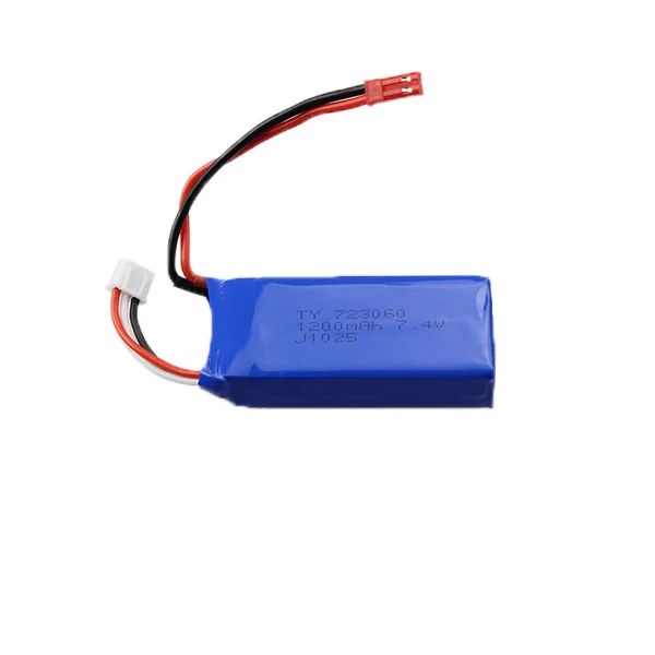 7.4 V 1200 mAh bateria Lipo dla WLtoys V262 V333 V353B V666 Q212 zdalnie sterowany Quadcopter zabawki 7.4 V 1200 mAh 2S bateria Lipo 7.4 723060 JST