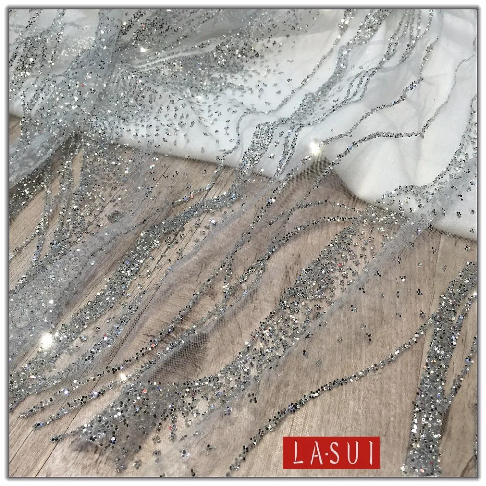 LASUI Hot brick beads Gold Silver Waves and mountains Such as carved 3D sense High-end clothing, dresses, stage performance