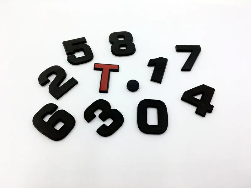 FLYJ black Metal 3D car stickers 1.4 1.5 1.6 1.8 2.0 2.2 2.4 2.5 2.8 3.0 T logo Emission badge car styling  car accessories image 2
