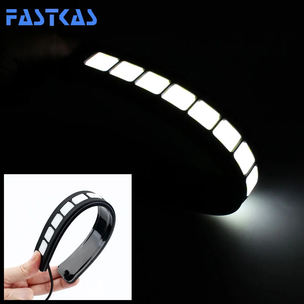 12v Daytime Running Light 100% Waterproof COB LED Day Light Fog Light Turning Signal Flexible Cars Running Lights for Motor ATV