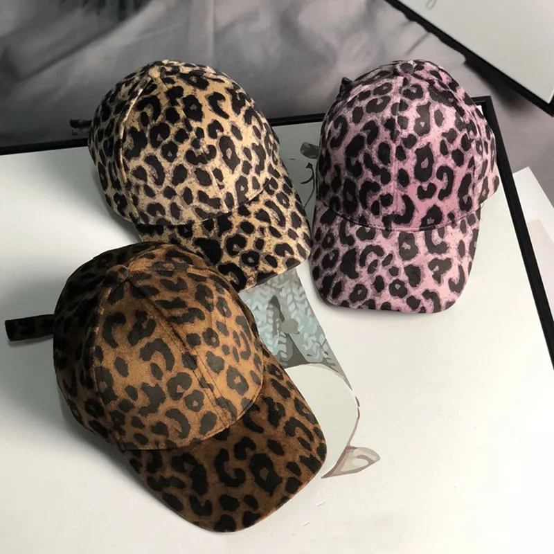 VISROVER New Autumn Winter Kid Hats Animal Leopard Print Baseball Caps for Girls Boys Designer Warm Casual Winter hat Wholesale