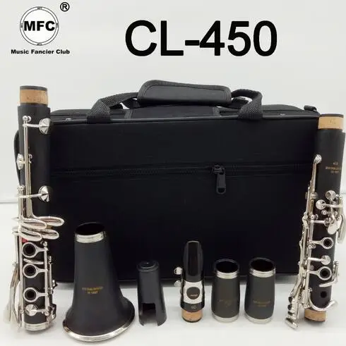 Brand New Music Fancier Club Matte ABS Resin Clarinet MFCCL-450 Bakelite Clarinets Intermediate Bb Mouthpiece 4C Included Case