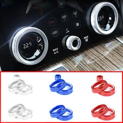 for Land Rover Range Rover Sport Vogue L405 2018 Aluminum Alloy Car Front+Rear Central Air Conditioning Volume Knobs Ring Trim