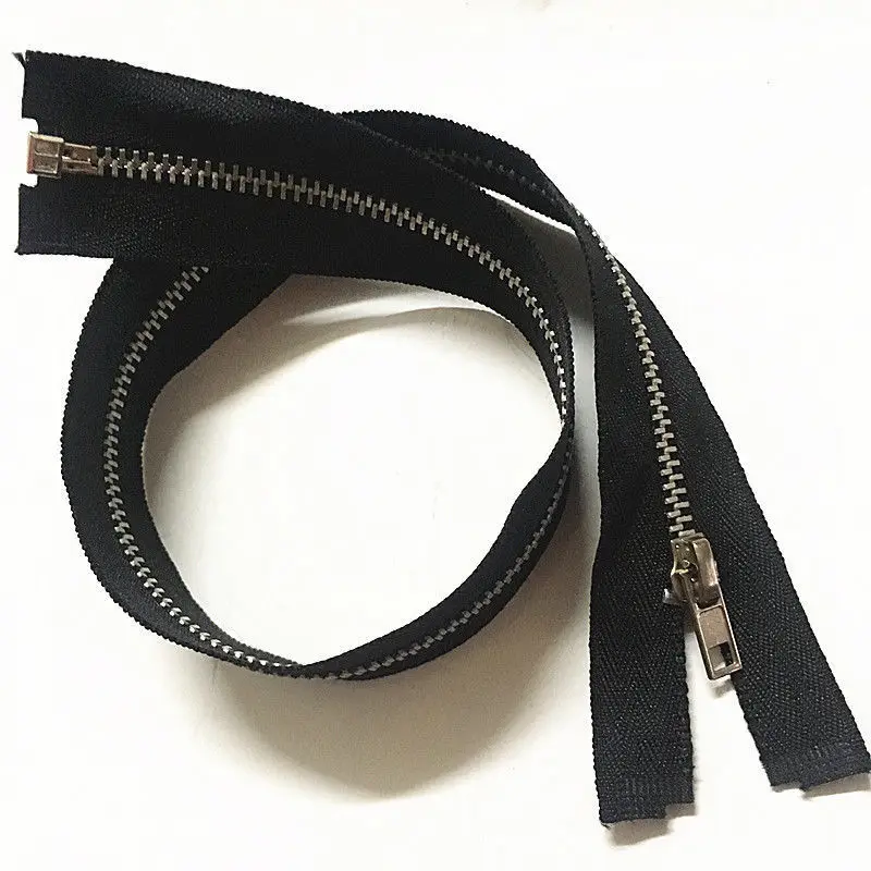 

1pcs 15 Inch (38cm) Jacket Style Silver Teeth Metal Separator Nylon Zippers