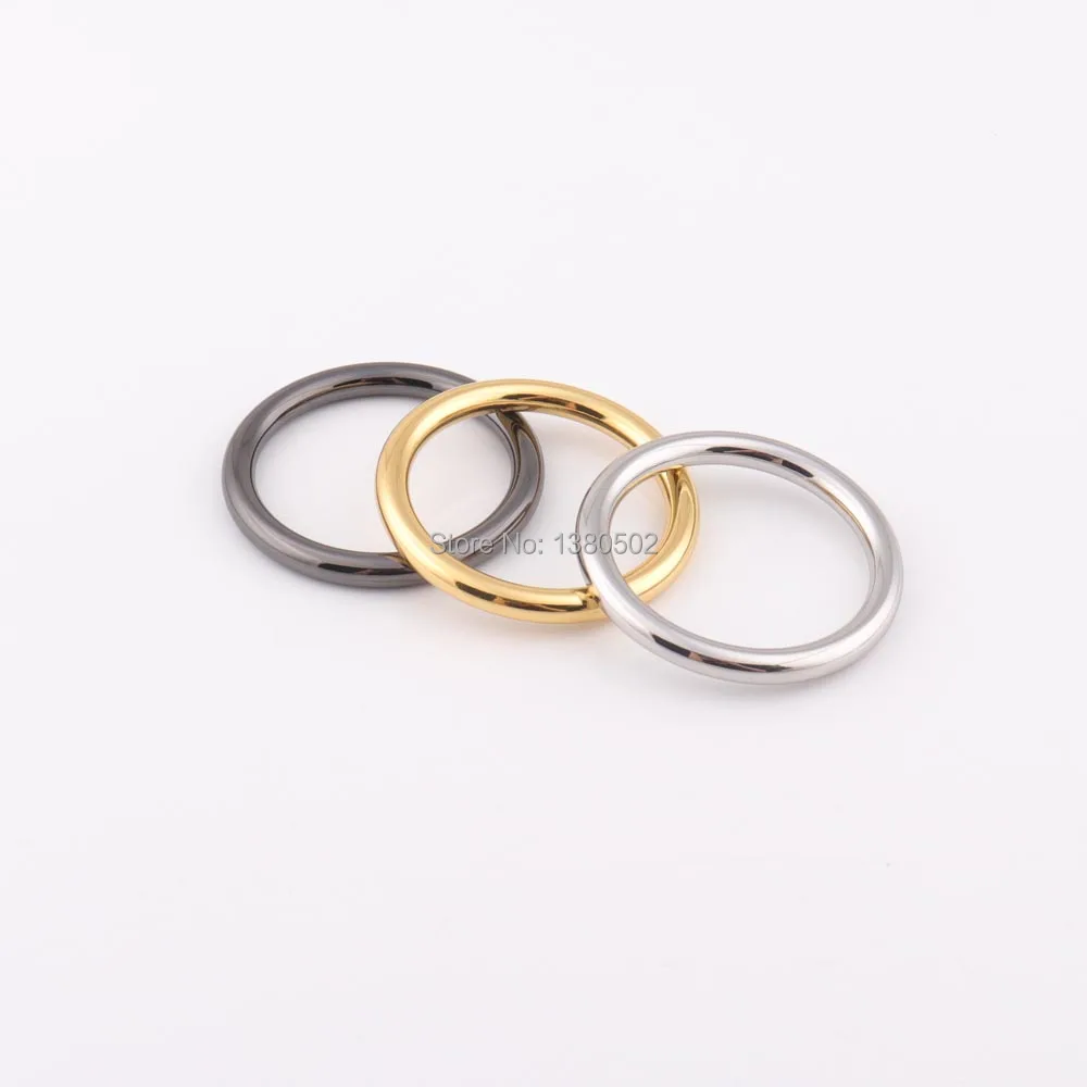 6pcs/lot 30mm inner top quality O Ring gold silver black color buckles for belt garment bag accessories