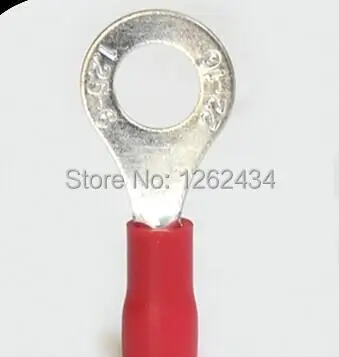 RV1.25-6 brass red circular pre insulated terminal cold pressed terminal copper nose