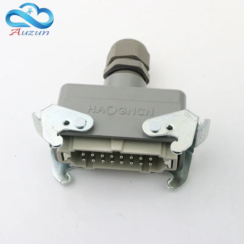 H16B - HE - 016-2 heavy duty connector base 16 core with cover on top of the line double buckle 16 a500v screw connection