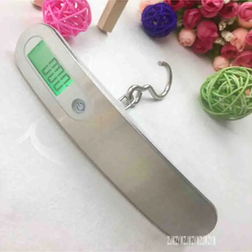 ZJMZYM New YW-S013 High-precision Electronic Portable Luggage Scales Stainless Steel Panel 50kg/10g Digital Hanging Pocket Scale