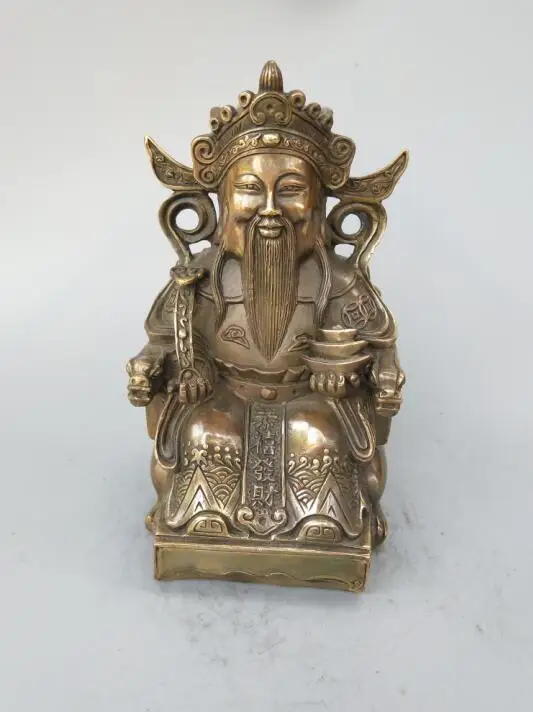 

Chinese pure brass god of wealth Buddha statue