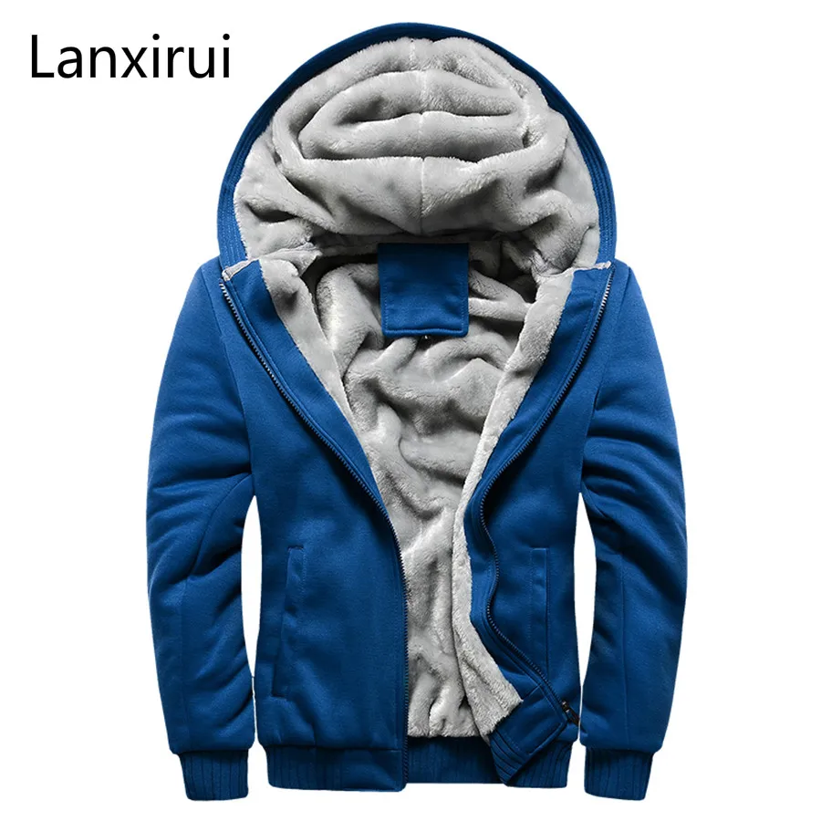 

New Brand Jacket Men Winter Thick Warmth Hooded Coats Fashion Zipper Coat For Men Sportswear Tracksuit Male Hoodies 5xl