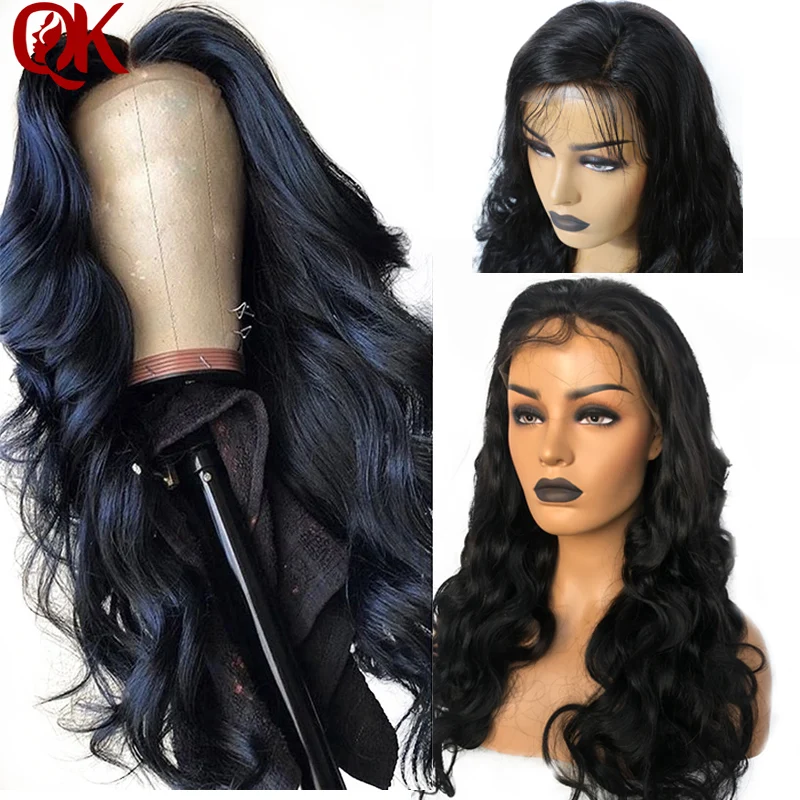 

QueenKing Lace Front Human Hair Wigs 13X4 Pre Plucked Remy Brazilian Body Wave Lace Frontal Wigs With Baby Hair For Black Women