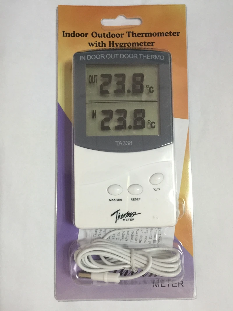 

Home Digital Indoor Outdoor Desktop Thermometer LCD Display Electronic Desktop or Wall Temperature Tester With 1.5M Cable Sensor