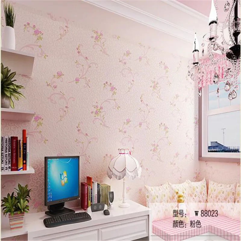 

beibehang Rural non woven bedroom sweet and romantic pink background wall paper wallpaper papel de parede wallpaper 3d tapety