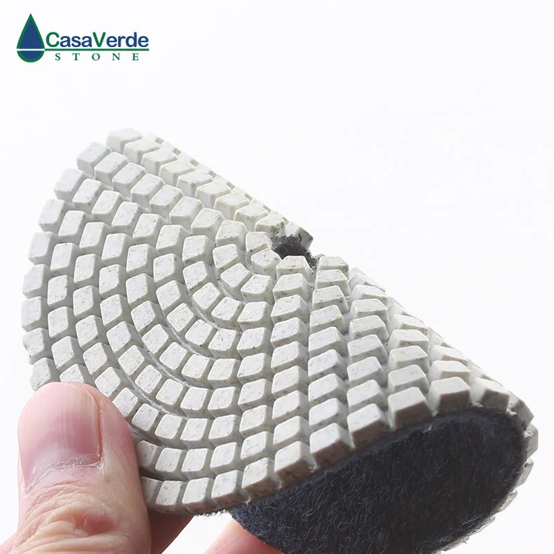 Almofadas de polimento de diamante manual flexíveis, 3000 #4 polegadas (100mm) com 2.5mm