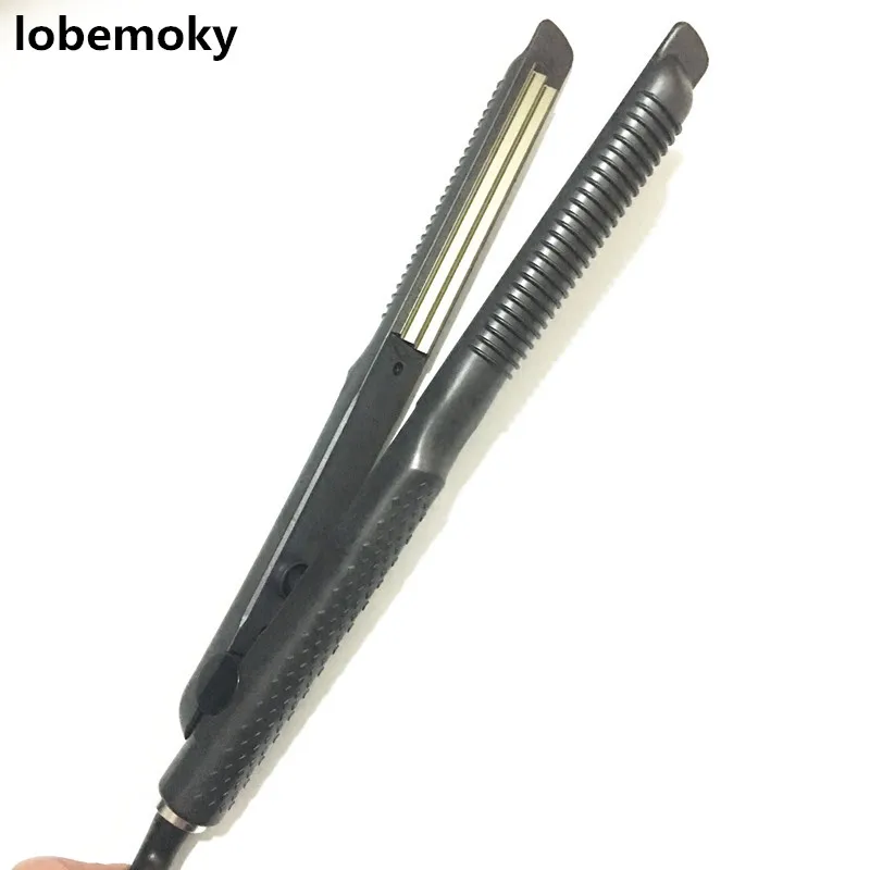 Curl Профессиональный электронный контроль температуры, прямые титановые гофрированные металлические инструменты, небольшой электрический зажим для кукурузы из фанеры