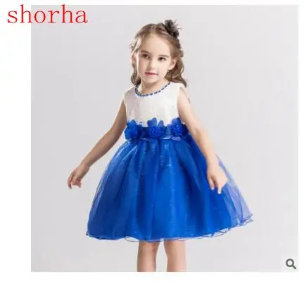 

Fashion Girls Dress Elegant Children Princess Frocks Tulles Baby Dresses Kids Flower Wedding Party Gowns Prom Dress for Girl