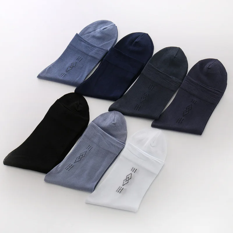 5pairs Men Socks High Quality Business Casual Male Short Socks Summer Autumn Silk Thin Transparent Durable Breathable Sock Meias