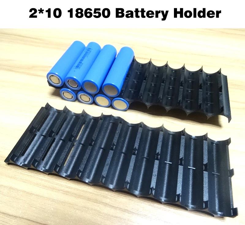 4Pcs/lot 18650 battery holder Cylindrical cell 2*10 plastic holder 18650 lithium ion battery bracket plastic case