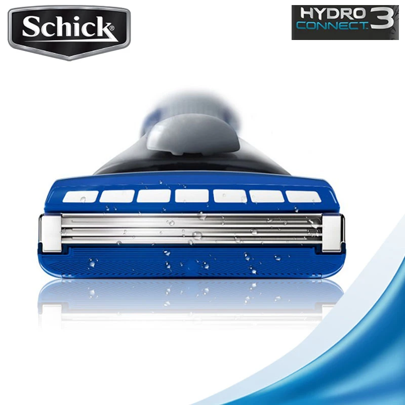 2 Blades/Pack Original Schick Hydro 3 CONNECT Razor Blade Men Razor Replacement Upgraded Moisturized Shaving