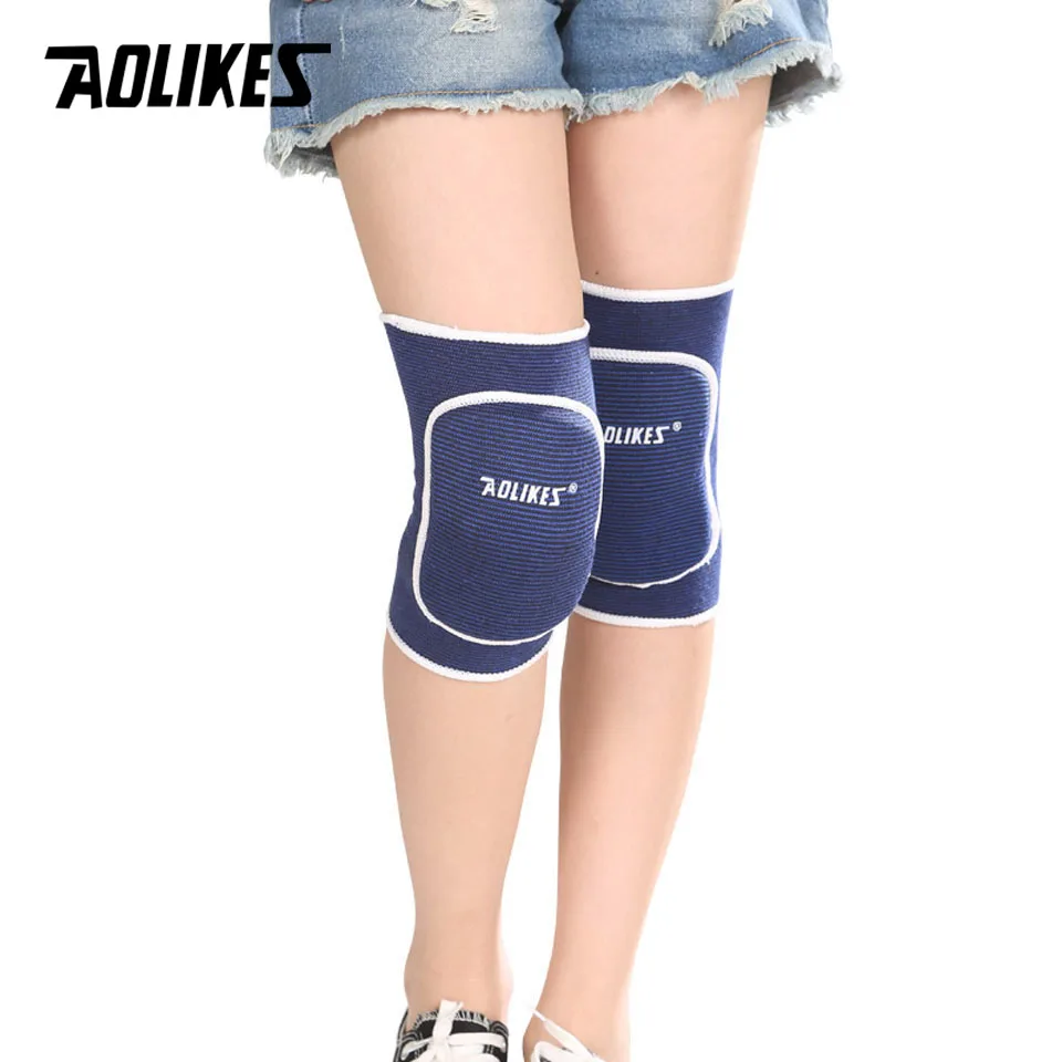 AOLIKES 1 Pair Kids Thick Sponge Knee Support Dance Volleyball Tennis Knee Pads Sport Gym Kneepads Children Knee Protection