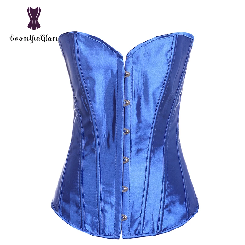 Cheapest Price Satin Overbust Top Dancewear Corselet Body Shaperwear Women Sexy Lingerie Corsets And Bustiers Size S-XXL 818#