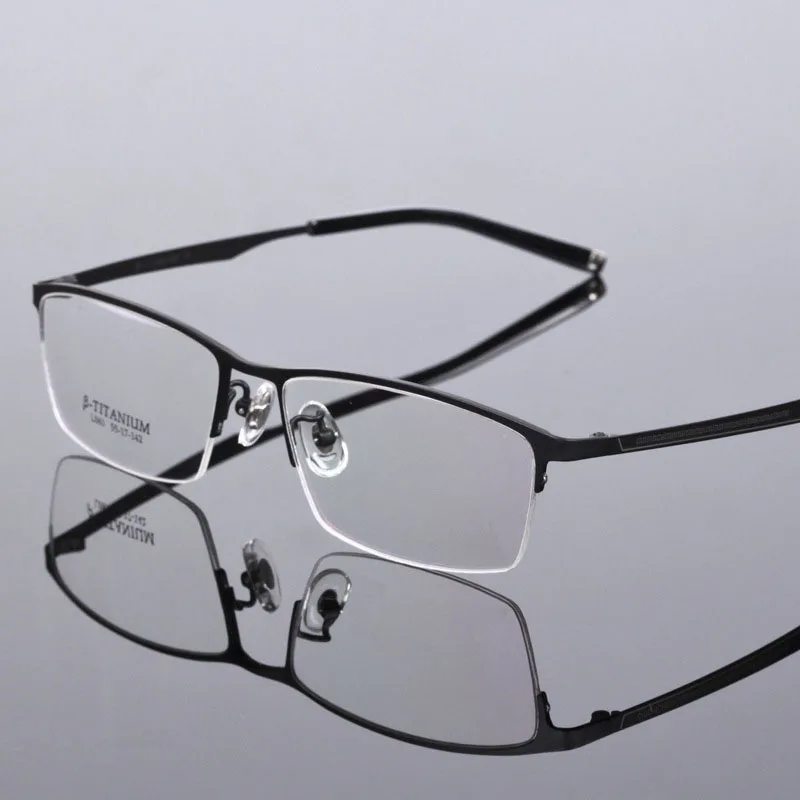 BCLEAR 2018 Fashion Titanium Spectacle Frames Pure Titanium Half Rim Eyeglasses Frame Ultralight Men\'s Casual Business Glasses