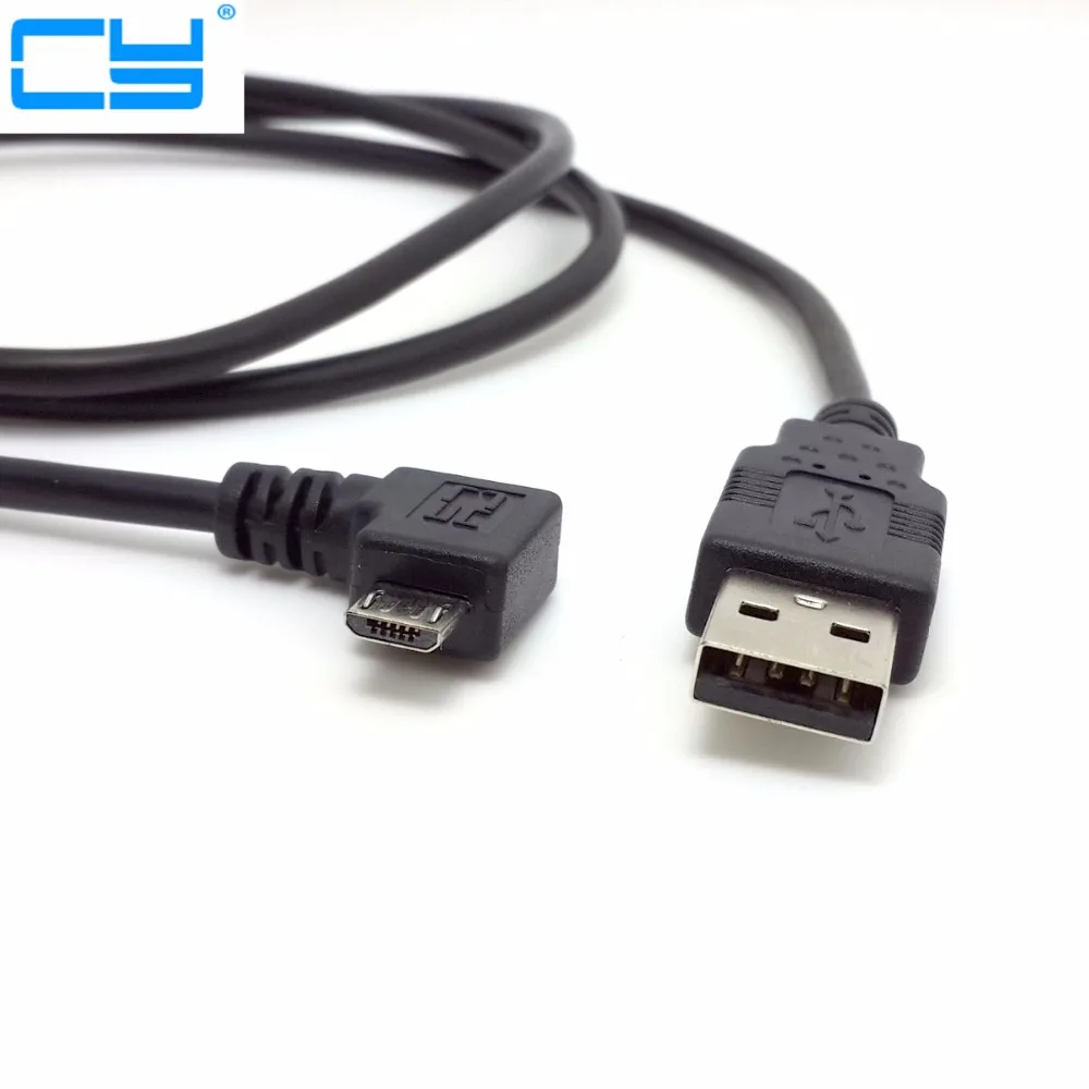 

2 шт. кабель Micro USB к USB штекер-штекер зарядный кабель 1 м прямоугольный 90 градусов для камеры смартфона планшета Samsung Nokia