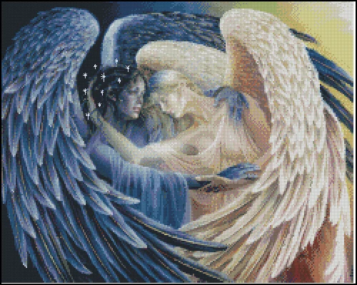 

Needlework,People Angel love Romantic 18CT 14CT Unprinted For Embroidery,DIY Cross stitch kits,Art Pattern Cross-Stitching Decor