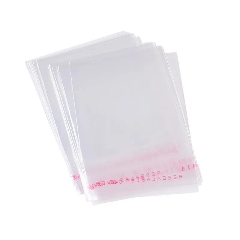 100pcs 70x50mm Clear Rectangle OPP Cellophane Bags Gifts Candy Bag & Pouch Jewelry Packaging Bag Unilateral thickness:0.07mm f70