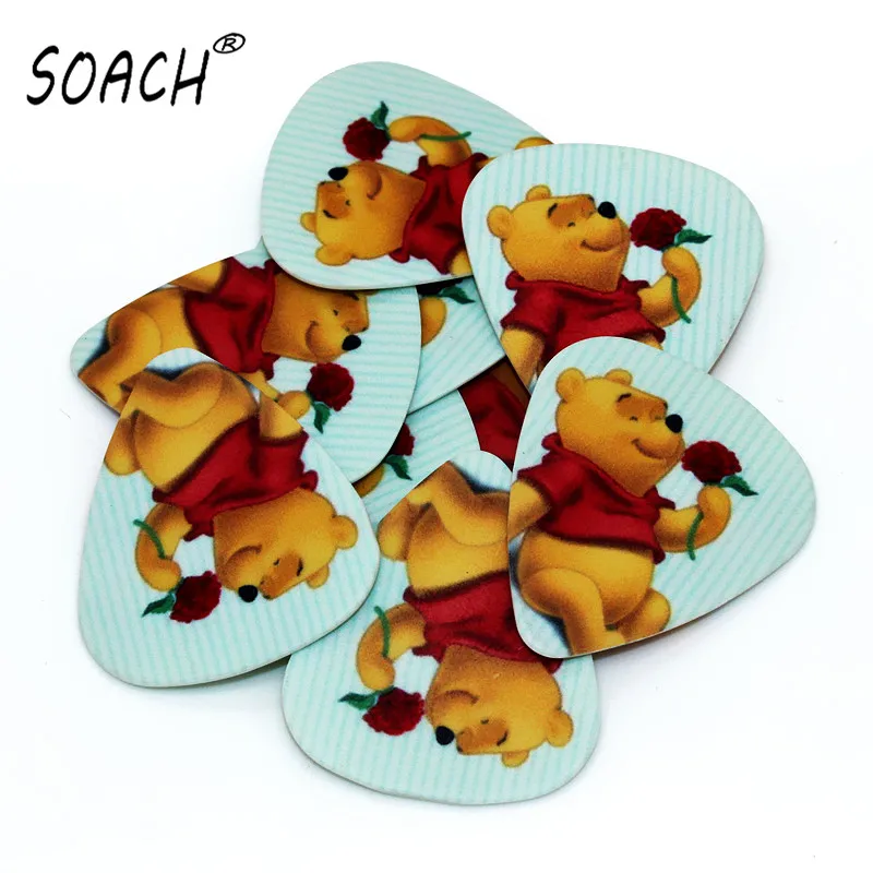 SOACH 50PCS 0.71mm high quality guitar picks two side pick Bear picks earrings DIY Mix picks guitar