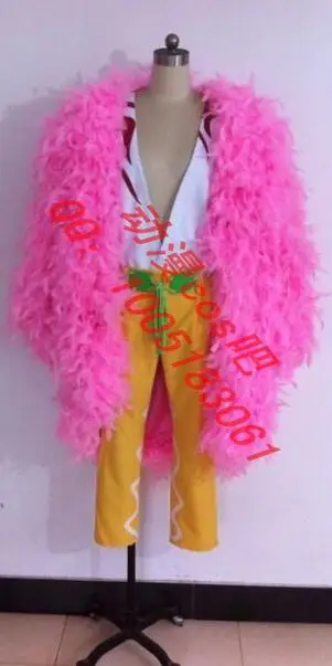 2017 Anime Donquixote Doflamingo Cosplay Costume Female Style Tailor Made