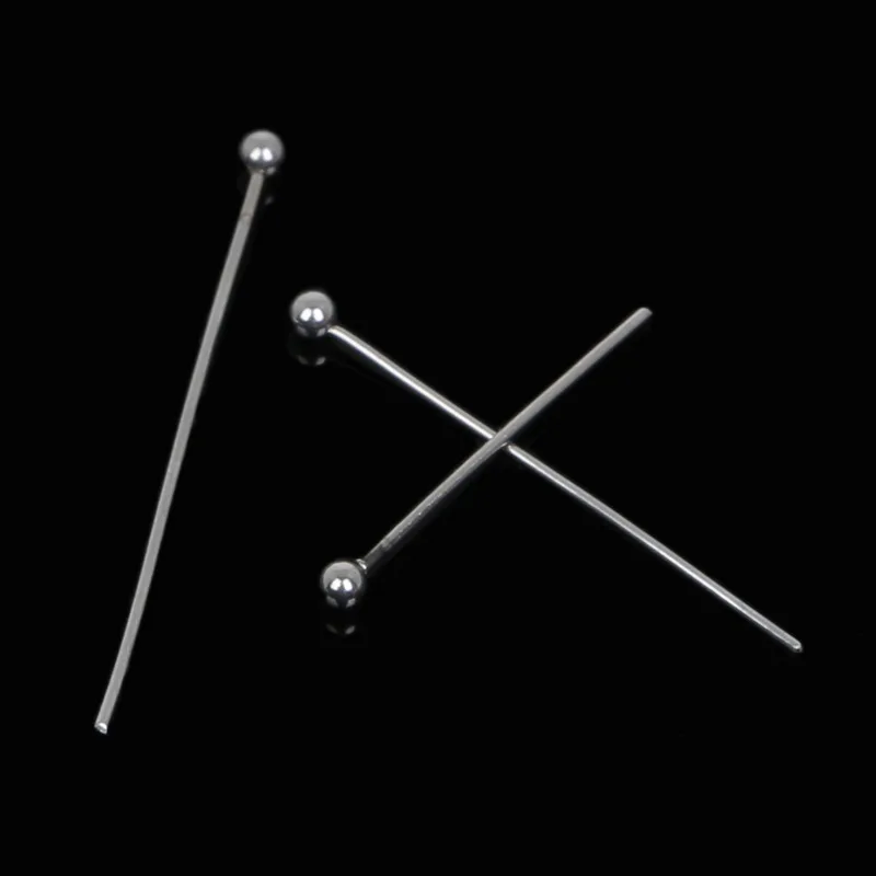 Different sizes 20mm / 25mm / 30mm Stainless Steel Head Pins 50pcs / Pack Ball Pins Jewelry Findings For Jewelry Making