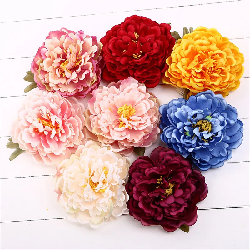 New DIY Headdress Hair Accessories Bridal Wedding Silk Artificial Flower Peony Flower Hairpin Beach Hair Clip Hair Ornament