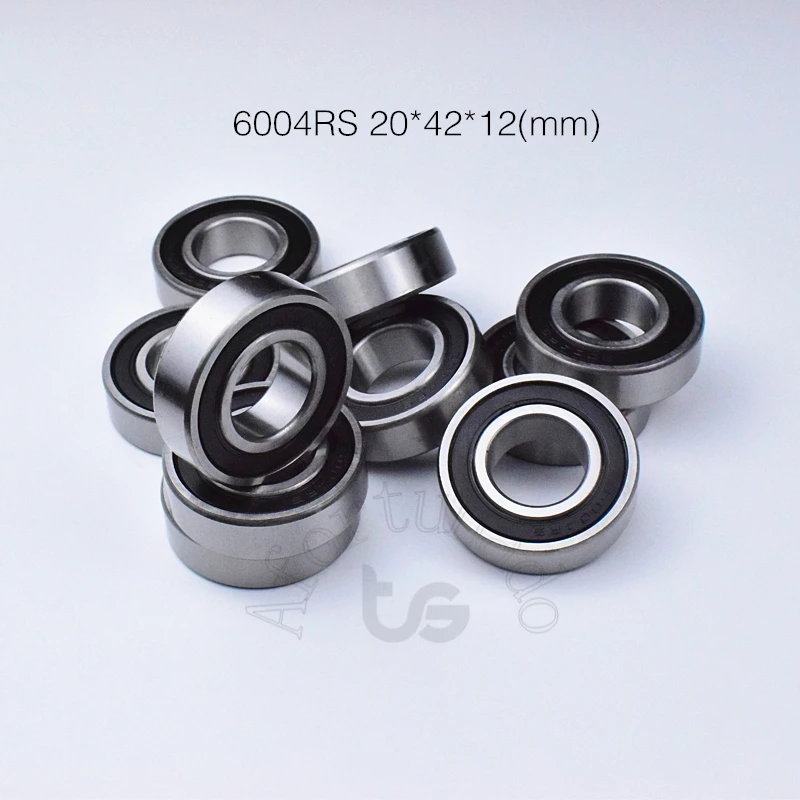 Bearings 1pcs 6004RS 20*42*12(mm) chrome steel Rubber Sealed High speed Mechanical equipment parts