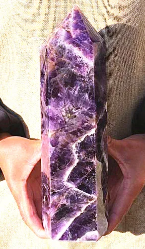 

5LB Natural Dreamy Amethyst Quartz Obelisk Crystal Wand Point Healing