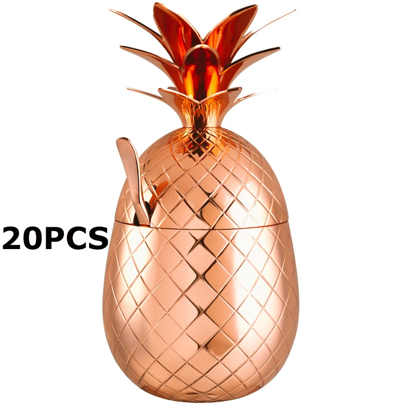 Free Shipping 20PCS Wholesale Pineapple Tumbler /Stainless Steel Mug Cup Available in 2 color - Cocktail Drinking Cups Mugs