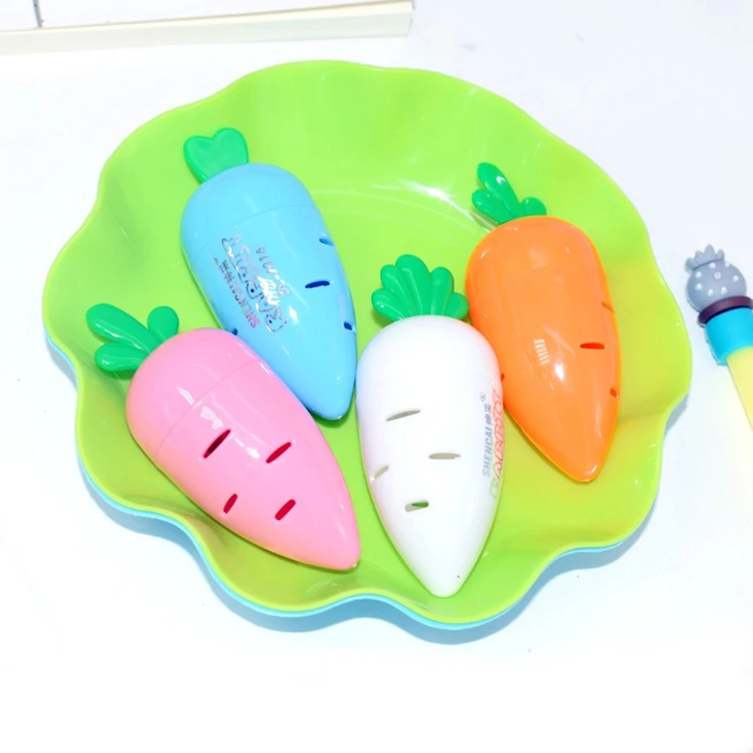 Carrot Shape Pencil Sharpener Students Stationery School Supplies Portable Manual Pen Sharpener Pencil Cutter Kids Rewards